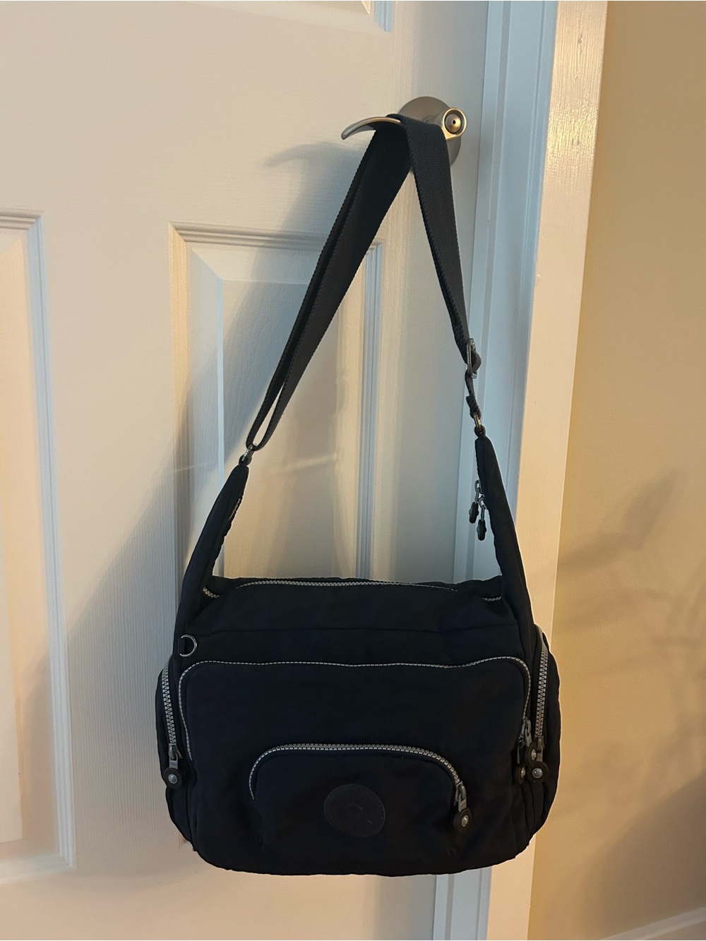 Kipling Navy Blue Nylon Multi Pocket Shoulder Crossbody Bag HB3122